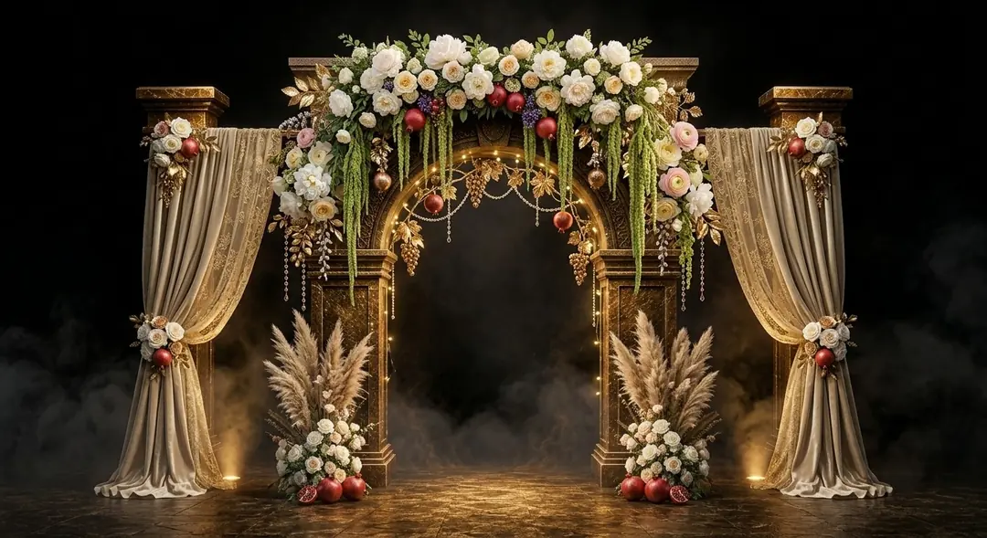 Golden luxury arch background